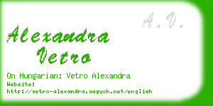 alexandra vetro business card